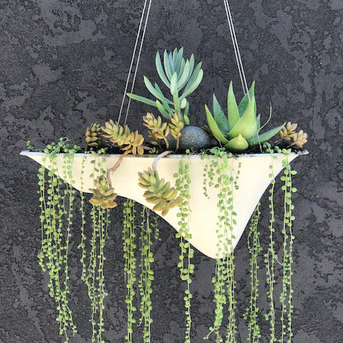 succulent planter hanging Floating Island Concrete Modern Planter