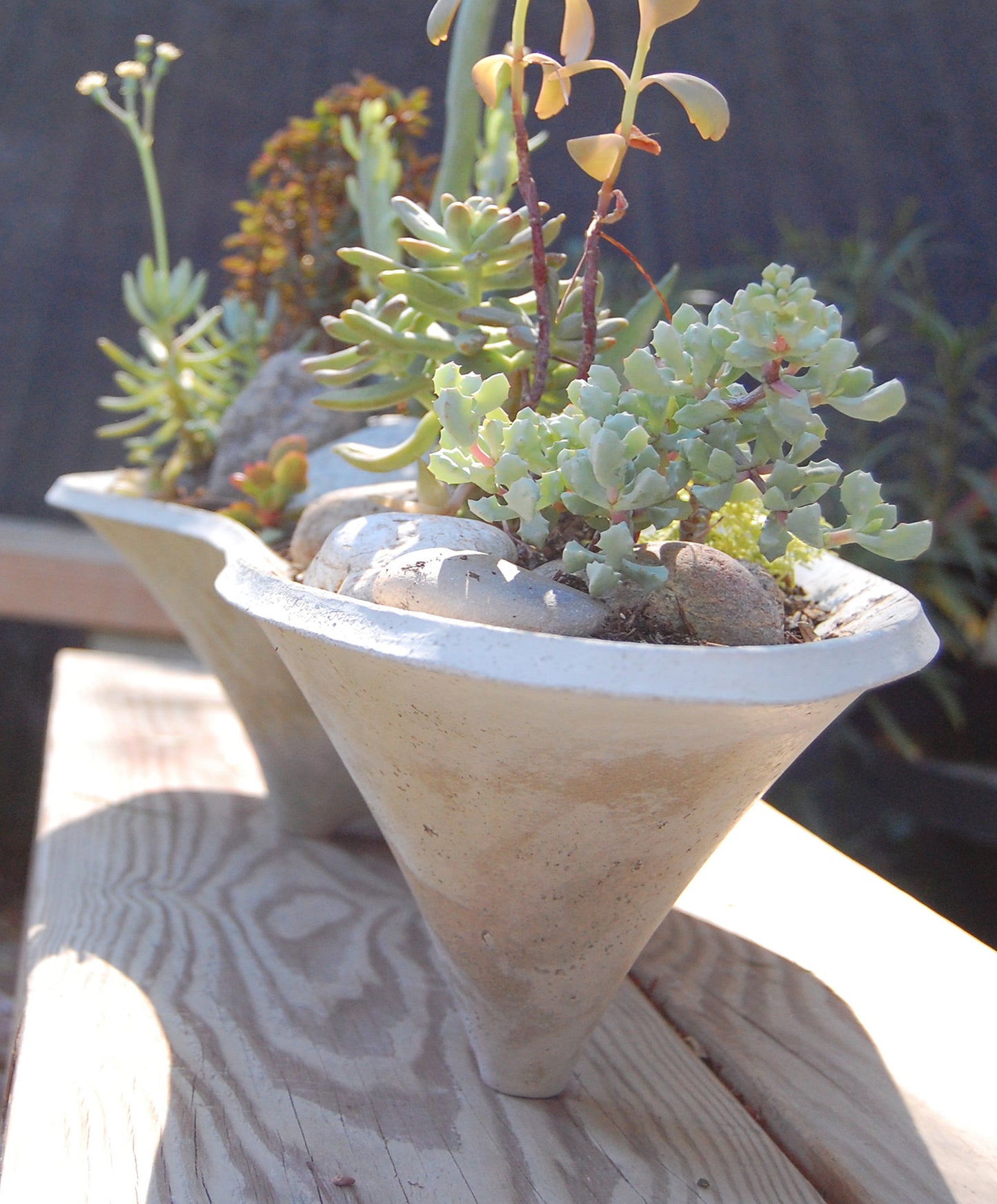 Large Island Concrete Planter, modern long planter