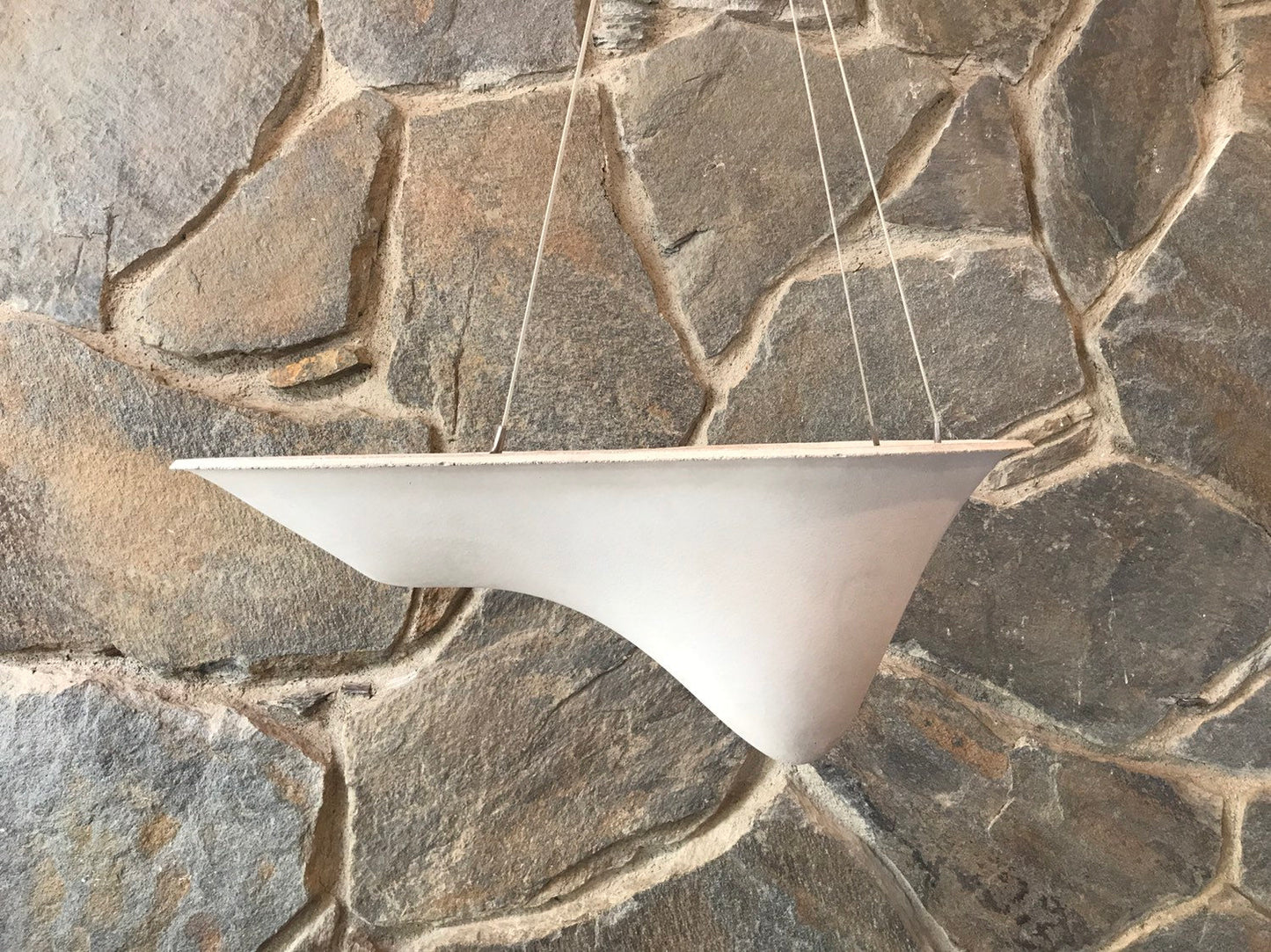 Floating Island Concrete Modern Planter - Hanging planter, long planter, home decor, office planter, gift, modern design, succulent plants