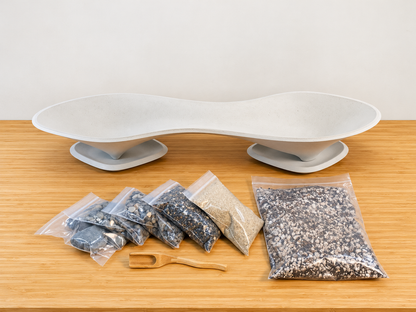 Twin Planter with Drip Tray Set & Rock & Soil Kit